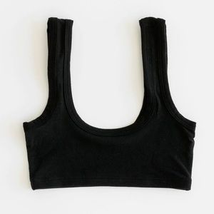 ARQ Wide Strap Bra in Black size Large